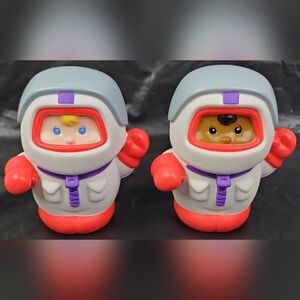 Little Tikes Toddle Tots Space Explorers Astronaut Figures Pete and Perry - EUC